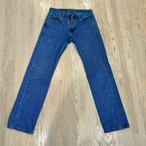 Levi’s 505 Regular Fit Medium Stonewash blue color 30 x 34